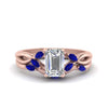 Load image into Gallery viewer, twisted-emerald-cut-womens-sapphire-bridal-ring-sets-in-rose-gold-FD8300EMB2GSABL-NL-RG