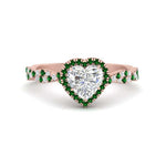 Load image into Gallery viewer, twisted-heart-shaped-emerald-halo-engagement-ring-in-rose-gold-FD9126HTRGEMGR-NL-RG?v=1757924779