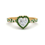 Load image into Gallery viewer, twisted-heart-shaped-emerald-halo-engagement-ring-in-yellow-gold-FD9126HTRGEMGR-NL-YG?v=1757924779