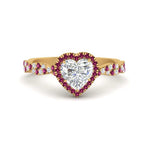 Load image into Gallery viewer, twisted-heart-shaped-pink-sapphire-halo-engagement-ring-in-yellow-gold-FD9126HTRGSADRPI-NL-YG?v=1757924779