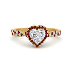 Load image into Gallery viewer, twisted-heart-shaped-ruby-halo-engagement-ring-in-yellow-gold-FD9126HTRGRUDR-NL-YG?v=1757924779
