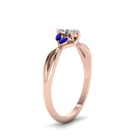 Load image into Gallery viewer, twisted-marquise-cut-diamond-ring-with-blue-sapphire-in-14K-rose-gold-FD8300MQRGSABL-NL-RG.jpg