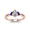 Load image into Gallery viewer, twisted-marquise-cut-diamond-ring-with-blue-sapphire-in-14K-rose-gold-FD8300MQRGSABL-NL-RG.jpg