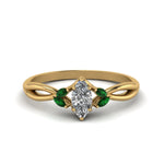 Load image into Gallery viewer, twisted-marquise-cut-diamond-ring-with-emerald-in-14K-yellow-gold-FD8300MQRGEMGR-NL-YG.jpg