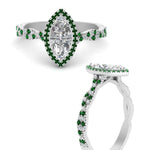 Load image into Gallery viewer, twisted-marquise-emerald-halo-engagement-ring-in-white-gold-FD9126MQRGEMGRANGEL3-NL-WG_78929071-c6f8-4521-b801-3d5612044fa1?v=1757924922