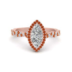 Load image into Gallery viewer, twisted-marquise-orange-sapphire-halo-engagement-ring-in-rose-gold-FD9126MQRGSAOR-NL-RG_7b7a1f66-ff58-41d9-8c5b-22866cfb75ef?v=1757924922