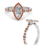 Load image into Gallery viewer, twisted-marquise-orange-sapphire-halo-engagement-ring-in-white-gold-FD9126MQRGSAORANGEL3-NL-WG_68bdd4dd-7db1-4a8d-971c-e2fe6fe4415b?v=1757924921