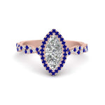 Load image into Gallery viewer, twisted-marquise-sapphire-halo-engagement-ring-in-rose-gold-FD9126MQRGSABL-NL-RG_68892c8e-bd84-4ffa-8330-808e84689dbc?v=1757924921