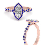 Load image into Gallery viewer, twisted-marquise-sapphire-halo-engagement-ring-in-rose-gold-FD9126MQRGSABLANGEL3-NL-RG_96fe8b28-ba0a-47b3-b38f-2e6d5402bd62?v=1757924921