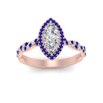 Load image into Gallery viewer, twisted-marquise-sapphire-halo-engagement-ring-in-rose-gold-FD9126MQRGSABLANGEL5-NL-RG_9804f03a-11f2-4858-ac11-60a9e6c19eda?v=1757924921