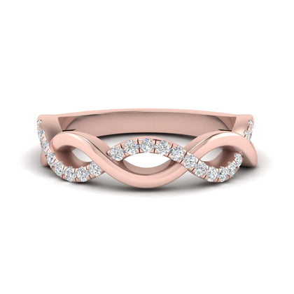 Twisted Pave Wedding Band