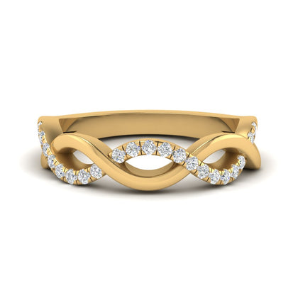 Twisted Pave Wedding Band