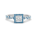 Load image into Gallery viewer, twisted-princess-cut-halo-diamond-engagement-ring-with-blue-topaz-in-white-gold-FD9126PRRGICBLTO-NL-WG?v=1757924847