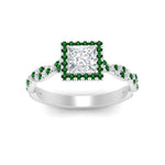 Load image into Gallery viewer, twisted-princess-cut-halo-diamond-engagement-ring-with-emerald-in-white-gold-FD9126PRRGEMGRANGLE5-NL-WG?v=1757924847