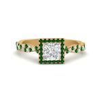 Load image into Gallery viewer, twisted-princess-cut-halo-diamond-engagement-ring-with-emerald-in-yellow-gold-FD9126PRRGEMGR-NL-YG?v=1757924847