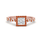 Load image into Gallery viewer, twisted-princess-cut-halo-diamond-engagement-ring-with-orange-sapphire-in-rose-gold-FD9126PRRGSAOR-NL-RG?v=1757924847