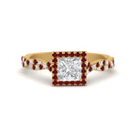 Load image into Gallery viewer, twisted-princess-cut-halo-diamond-engagement-ring-with-ruby-in-yellow-gold-FD9126PRRGRUDR-NL-YG?v=1757924847