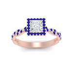 Load image into Gallery viewer, twisted-princess-cut-halo-diamond-engagement-ring-with-sapphire-in-rose-gold-FD9126PRRGSABLANGLE5-NL-RG?v=1757924846