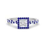 Load image into Gallery viewer, twisted-princess-cut-halo-diamond-engagement-ring-with-sapphire-in-white-gold-FD9126PRRGSABL-NL-WG?v=1757924846