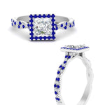 Load image into Gallery viewer, twisted-princess-cut-halo-diamond-engagement-ring-with-sapphire-in-white-gold-FD9126PRRGSABLANGLE3-NL-WG?v=1757924846