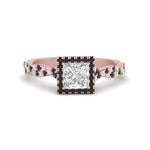 Load image into Gallery viewer, twisted-princess-cut-halo-engagement-ring-with-black-diamond-in-rose-gold-FD9126PRRGBLACK-NL-RG?v=1757924847