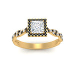 Load image into Gallery viewer, twisted-princess-cut-halo-engagement-ring-with-black-diamond-in-yellow-gold-FD9126PRRGBLACKANGLE5-NL-YG?v=1757924847