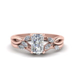 Load image into Gallery viewer, twisted-radiant-cut-womens-diamond-bridal-ring-sets-in-rose-gold-FD8300RAB2-NL-RG