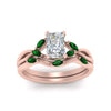 Load image into Gallery viewer, twisted-radiant-cut-womens-emerald-bridal-ring-sets-in-rose-gold-FD8300RAB2GEMGR-NL-RG