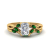 Load image into Gallery viewer, twisted-radiant-cut-womens-emerald-bridal-ring-sets-in-yellow-gold-FD8300RAB2GEMGR-NL-YG