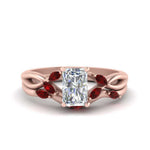 Load image into Gallery viewer, twisted-radiant-cut-womens-ruby-bridal-ring-sets-in-rose-gold-FD8300RAB2GRUDR-NL-RG