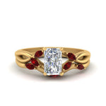 Load image into Gallery viewer, twisted-radiant-cut-womens-ruby-bridal-ring-sets-in-yellow-gold-FD8300RAB2GRUDR-NL-YG