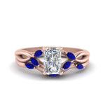 Load image into Gallery viewer, twisted-radiant-cut-womens-sapphire-bridal-ring-sets-in-rose-gold-FD8300RAB2GSABL-NL-RG
