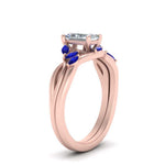 Load image into Gallery viewer, twisted-radiant-cut-womens-sapphire-bridal-ring-sets-in-rose-gold-FD8300RAB2GSABL-NL-RG