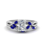 Load image into Gallery viewer, twisted-radiant-cut-womens-sapphire-bridal-ring-sets-in-white-gold-FD8300RAB2GSABL-NL-WG