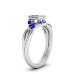 Load image into Gallery viewer, twisted-radiant-cut-womens-sapphire-bridal-ring-sets-in-white-gold-FD8300RAB2GSABL-NL-WG