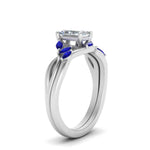 Load image into Gallery viewer, twisted-radiant-cut-womens-sapphire-bridal-ring-sets-in-white-gold-FD8300RAB2GSABL-NL-WG