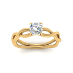 Load image into Gallery viewer, Asscher Cut Infinity Twisted Solitaire Ring