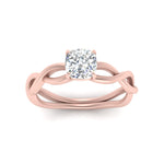 Load image into Gallery viewer, Cushion Cut Infinity Twisted Solitaire Ring