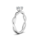 Load image into Gallery viewer, Cushion Cut Infinity Twisted Solitaire Ring