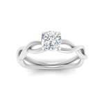 Load image into Gallery viewer, Cushion Cut Infinity Twisted Solitaire Ring