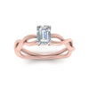Load image into Gallery viewer, Emerald Cut Infinity Twisted Solitaire Ring