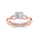 Load image into Gallery viewer, Heart Shaped Infinity Twisted Solitaire Ring
