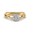 Load image into Gallery viewer, Heart Shaped Infinity Twisted Solitaire Ring