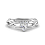 Load image into Gallery viewer, Pear Shaped Infinity Twisted Solitaire Ring