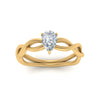 Load image into Gallery viewer, Pear Shaped Infinity Twisted Solitaire Ring
