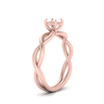 Load image into Gallery viewer, Semi Mount Infinity Twisted Solitaire Ring