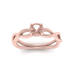 Load image into Gallery viewer, Semi Mount Infinity Twisted Solitaire Ring