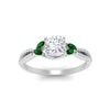 Load image into Gallery viewer, twisted-split-cushion-cut-vine-engagement-ring-with-emerald-in-white-gold-FDENR3211CURGEMGRANGLE3-NL-WG
