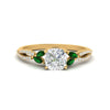 Load image into Gallery viewer, twisted-split-cushion-cut-vine-engagement-ring-with-emerald-in-yellow-gold-FDENR3211CURGEMGRANGLE3-NL-YG