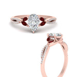 Load image into Gallery viewer, twisted-split-pear-shaped-vine-engagement-ring-with-ruby-in-rose-gold-FDENR3211PERGRUDRANGLE3-NL-RG
